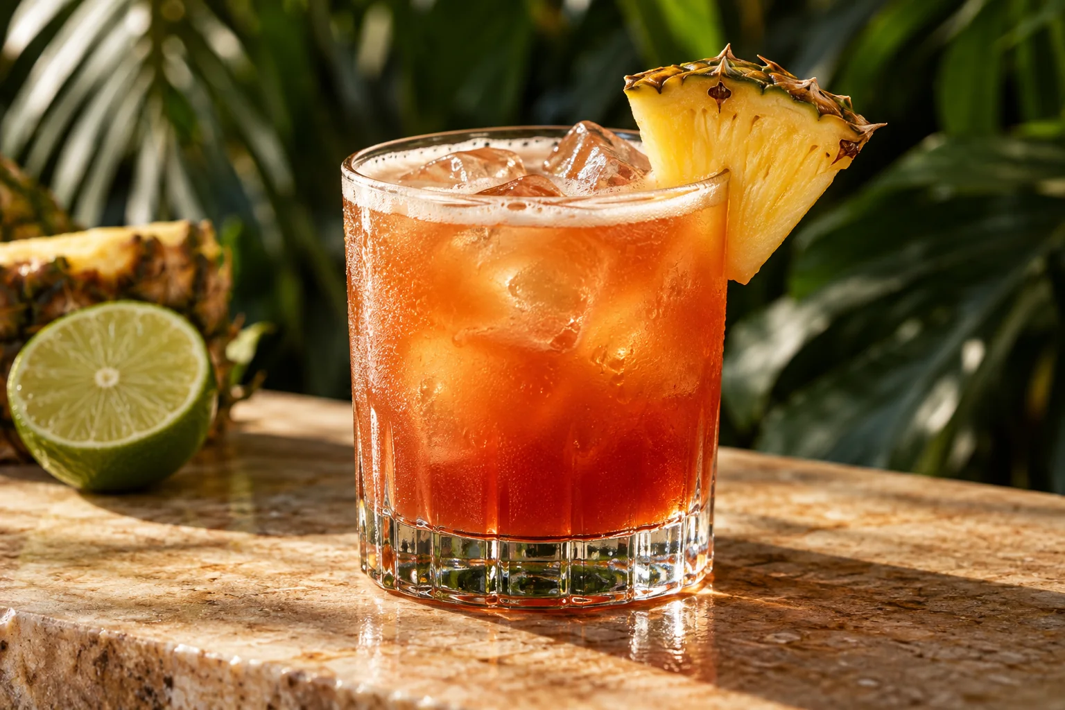 Jungle Bird Cocktail Recipe: Dark Rum, Campari, Pineapple