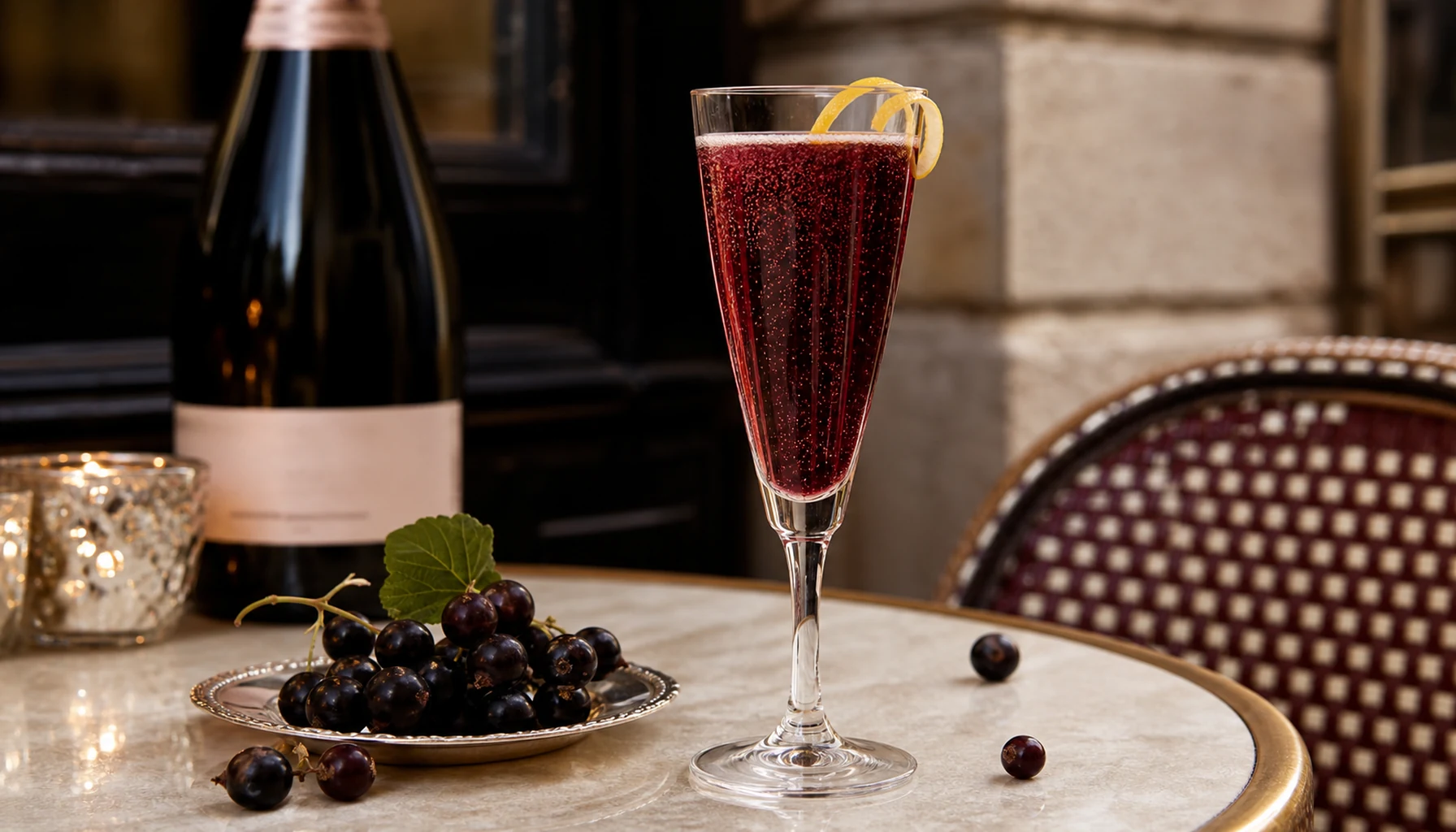 Kir Royale: French Cassis and Champagne Elegance